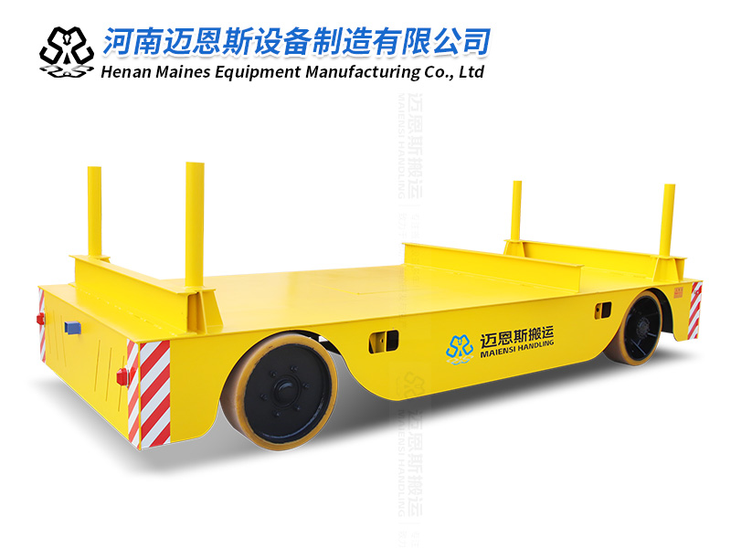 鋼管搬運(yùn)無軌電動(dòng)平車試機(jī)成功